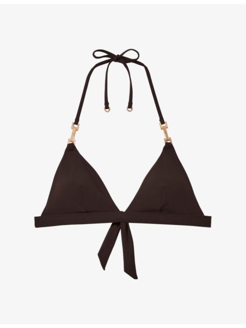 REISS Ria Halterneck Triangle Bikini Top