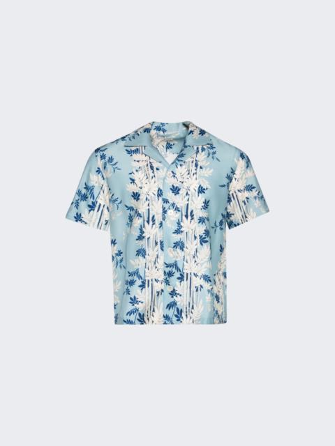 Bamboo Forest Short Sleeve Shirt Blue