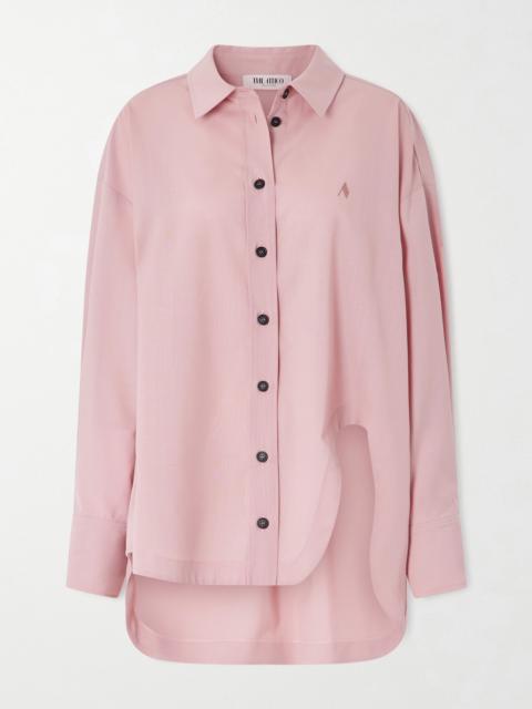 THE ATTICO Oversized Embroidered Crepe Shirt