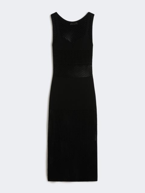 Sportmax FESTA Long stretch viscose dress - BLACK