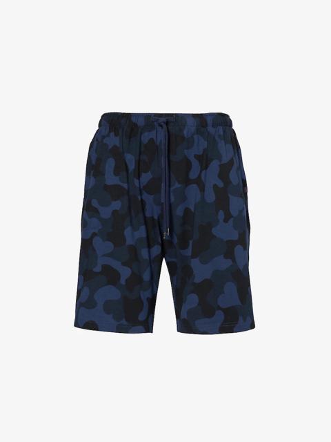 London camouflage-print stretch-woven pyjama shorts