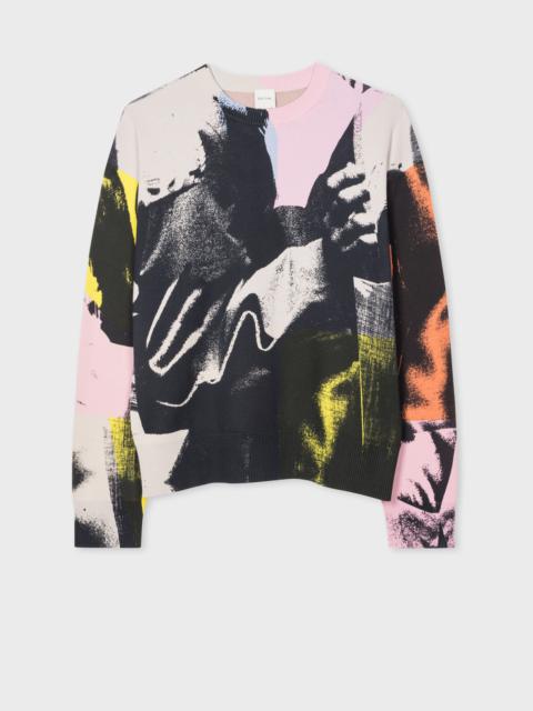 'Life Drawing' Print Cotton Sweater