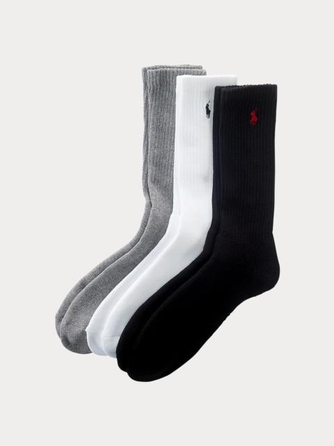 Polo Ralph Lauren Cotton-Blend Crew Sock 3-Pack