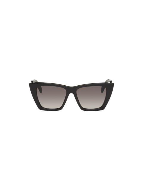 Alexander McQueen Black Cat-Eye Sunglasses