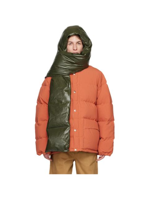 Jil Sander SSENSE Exclusive Green Hood Down Scarf
