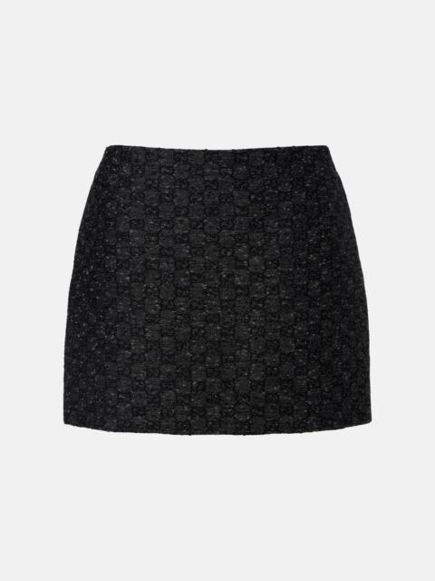 GUCCI GG wool-blend miniskirt