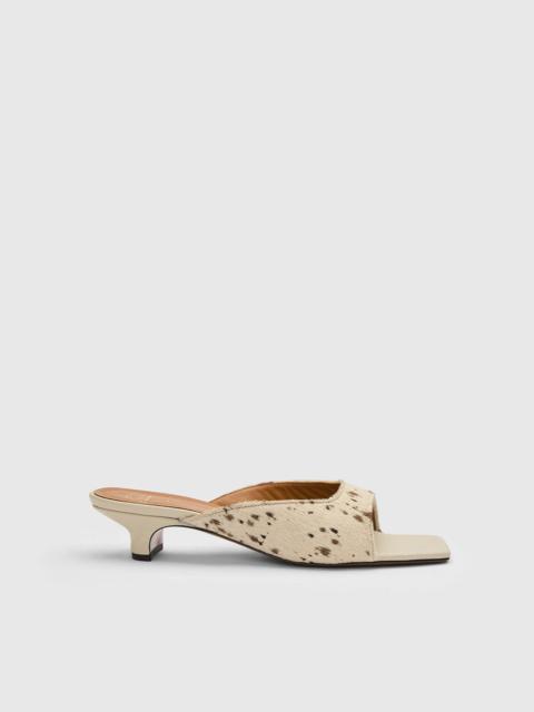 ATP ATELIER Tavenna Mandorla Printed Mini Cow Kitten heels