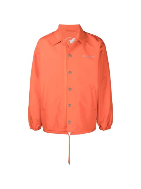 drawstring-waist shirt jacket