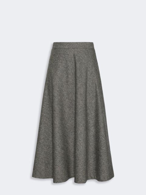 Max Mara PALAZZI Wool-blend skirt - WHITE BLACK