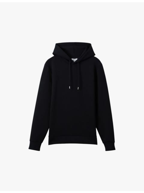 REISS Fabien drawstring regular-fit stretch-jersey hoody