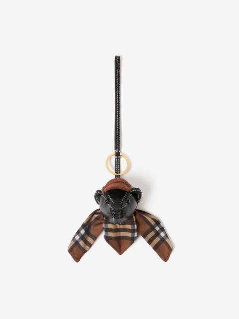 Burberry Leather Thomas Bear Charm in Cap