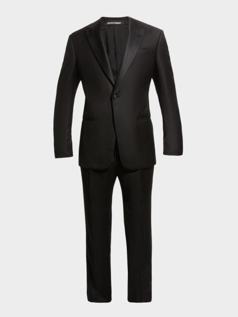 EMPORIO ARMANI Men's Solid Peak-Lapel Tuxedo