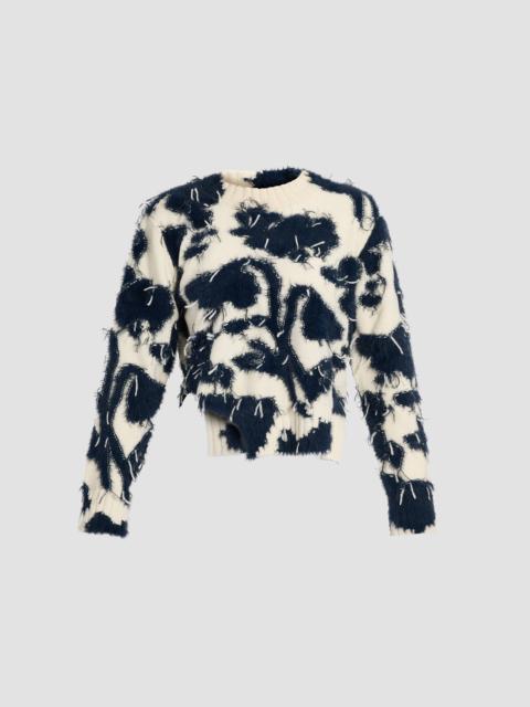 Erdem TEXTURED FLORAL KNIT JUMPER