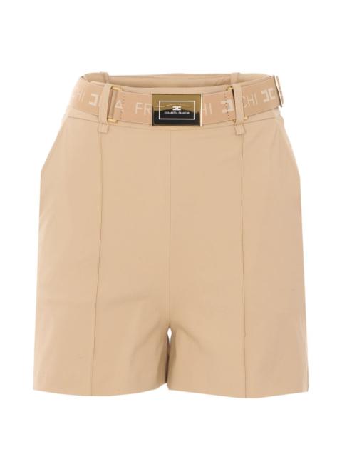 ELISABETTA FRANCHI logo-belt shorts