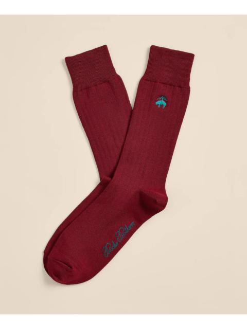 Brooks Brothers Cotton-Blend Golden Fleece® Ribbed Socks