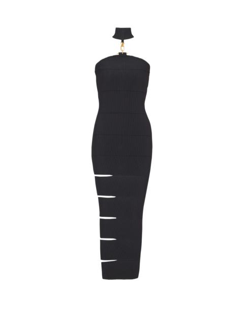 Balmain Long sleeveless dress with embellished detail