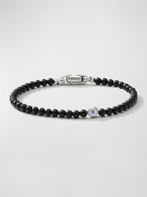 DAVID YURMAN 4mm Men's Spiritual Bead Evil Eye Bracelet