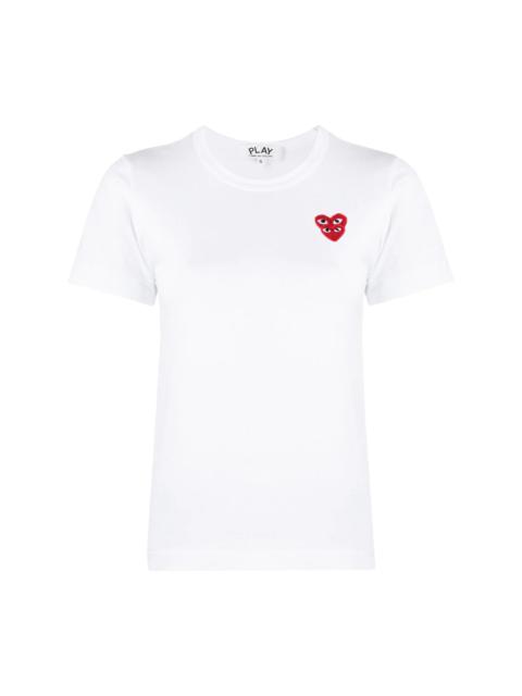 Comme des Garçons PLAY double heart embroidered T-shirt