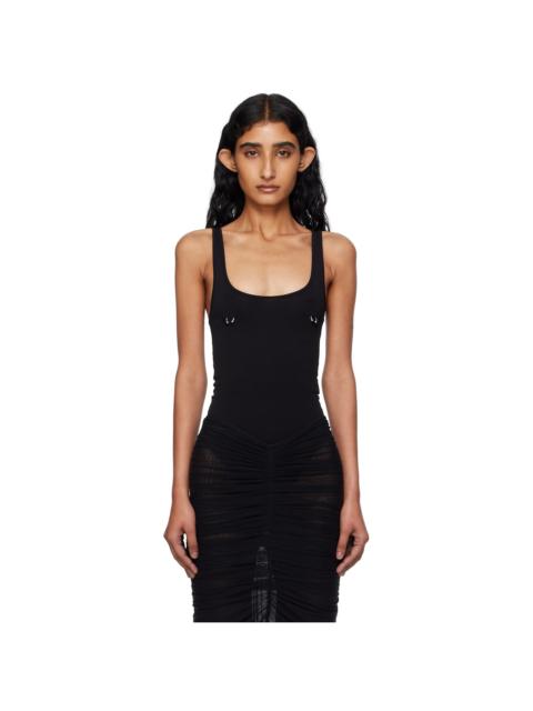 MUGLER Black Pierced Tank Bodysuit