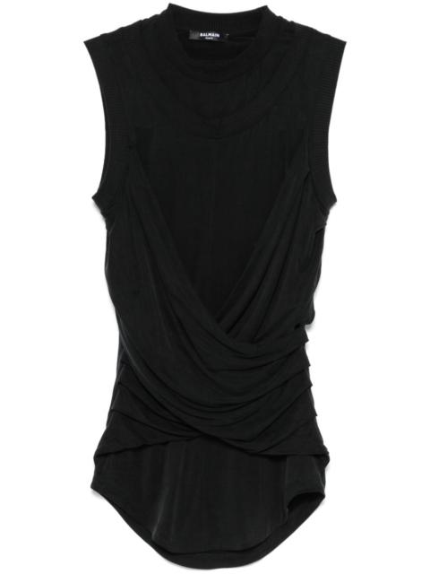 Balmain double-collar top
