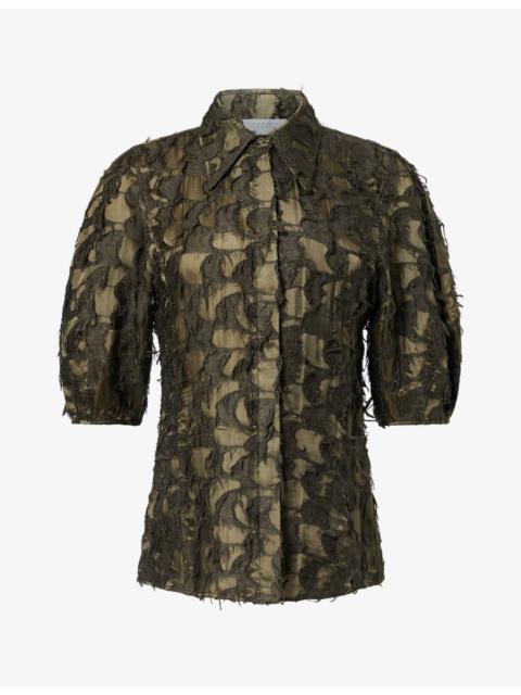 GABRIELA HEARST Sansi Fringed Silk-Blend Shirt