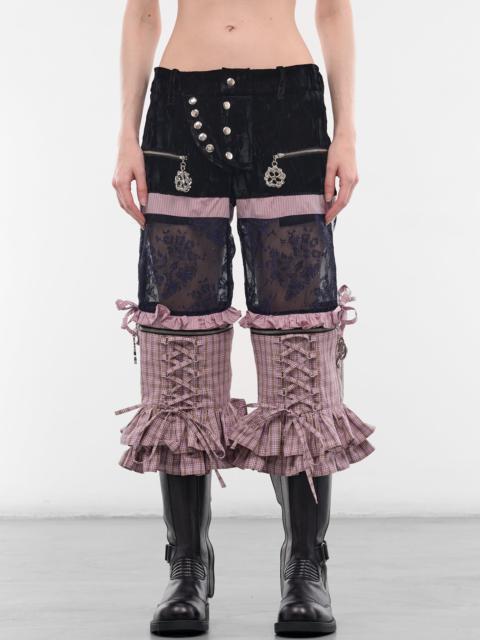 Chopova Lowena Kickfull Patchwork Hybrid Capri Pants