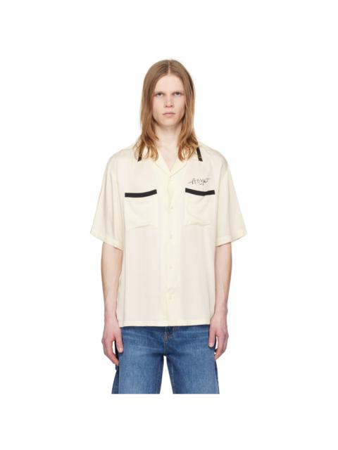 HUGO Off-White Embroidered Shirt