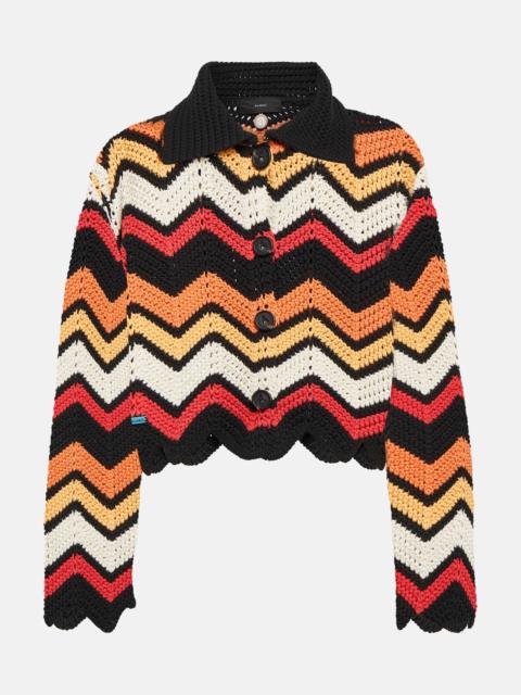 Alanui Kaleidoscopic Chevron cotton-blend cardigan
