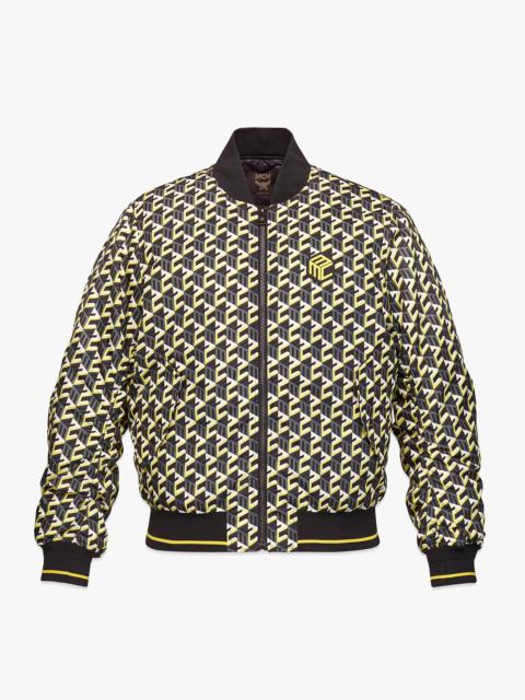 MCM Men’s Cubic Monogram Print Bomber Jacket in ECONYL®