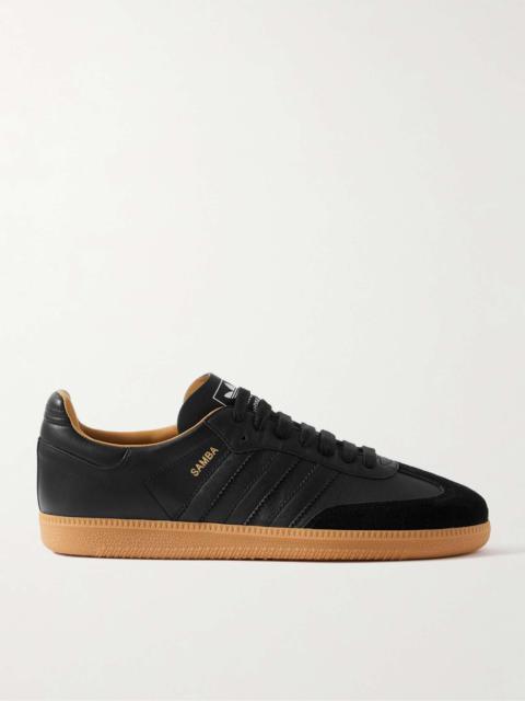 Samba OG Suede-Trimmed Leather Sneakers