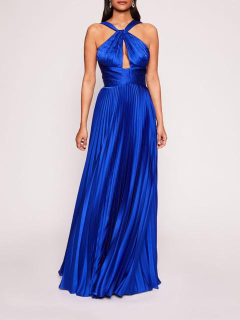 PLEATED FOIL GOWN