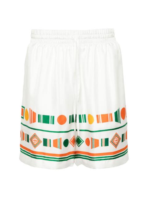 Playful Eagle silk shorts