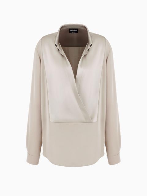 GIORGIO ARMANI Triple silk georgette shirt