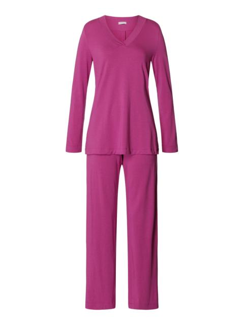 HANRO Champagne V-Neck Pajama Set