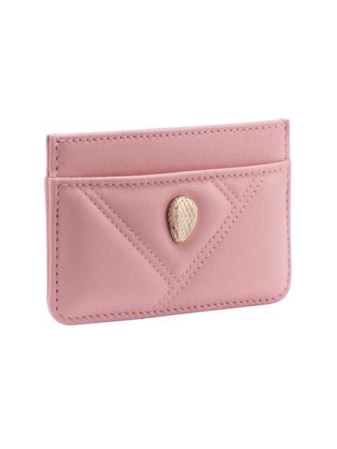 BVLGARI Women's Cabochon Leather Card Case - Prime Rose Quartz