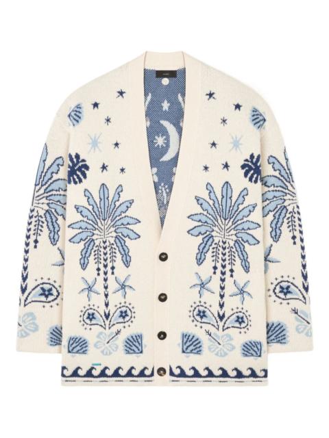 Alanui Echoes of the Island palm-tree cardigan
