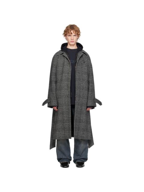 BALENCIAGA Gray Raglan Coat