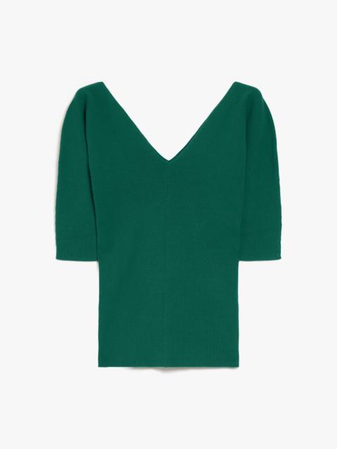 WEEKEND Max Mara OCEANO Rib-knit viscose V-neck sweater
