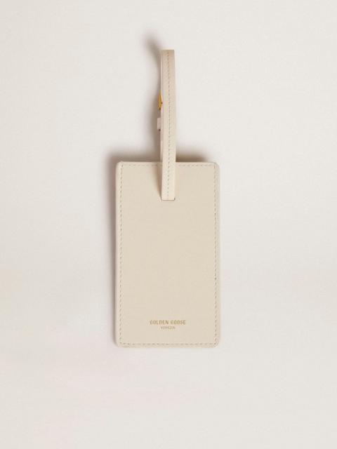 Golden Goose Worn white luggage tag