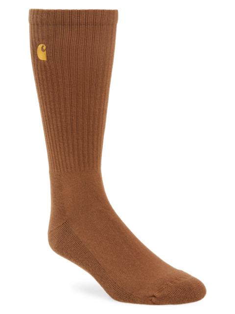 Carhartt Chase Crew Socks in Tamarind /Gold