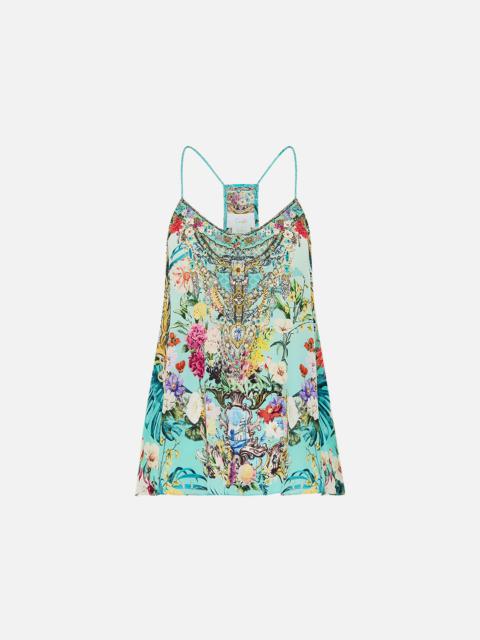 CAMILLA T BACK SHOESTRING TOP