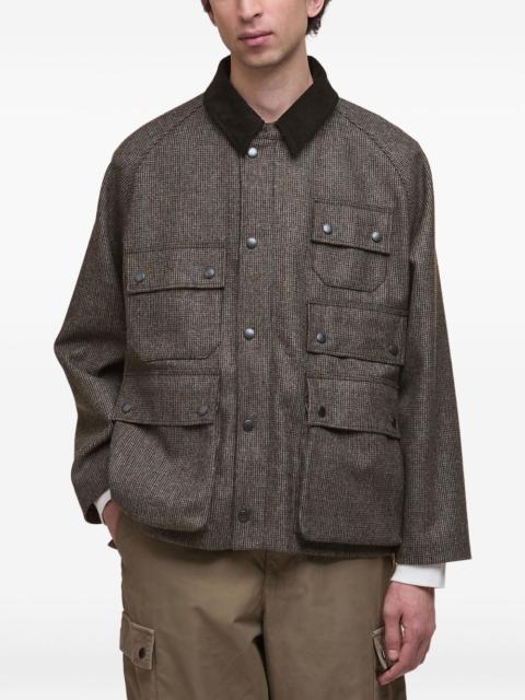 Barbour corduroy-collar multi-pocket jacket