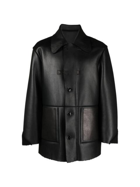 NAMACHEKO panelled leather jacket