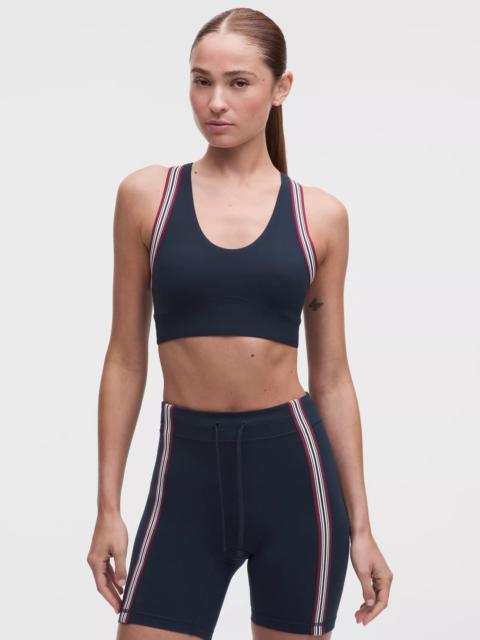 lululemon Groove Yoga Bra Light Support, B/C Cup *Striped Trim
