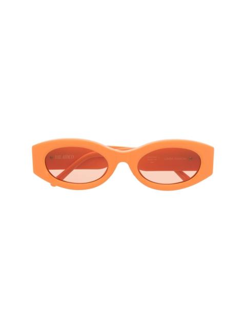 THE ATTICO logo-plaque rectangle-frame sunglasses