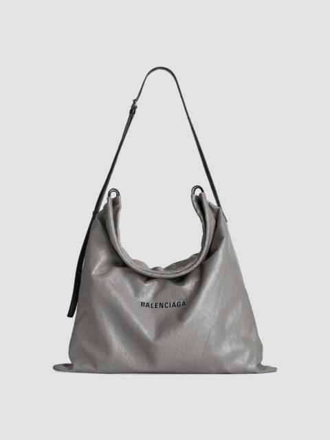 BALENCIAGA Men's Shopper Large Dust Bag Crossbody Pouch - Grey