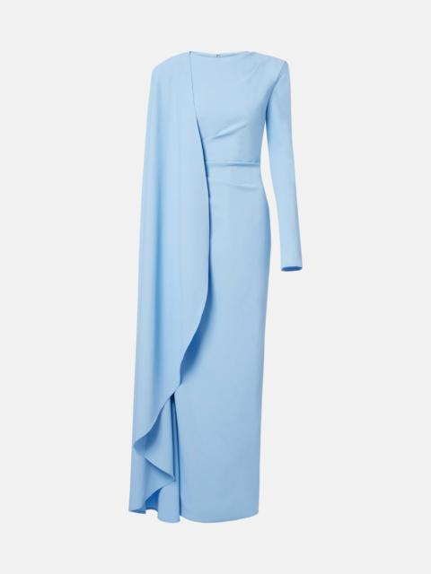 RACHEL GILBERT Dion caped draped gown