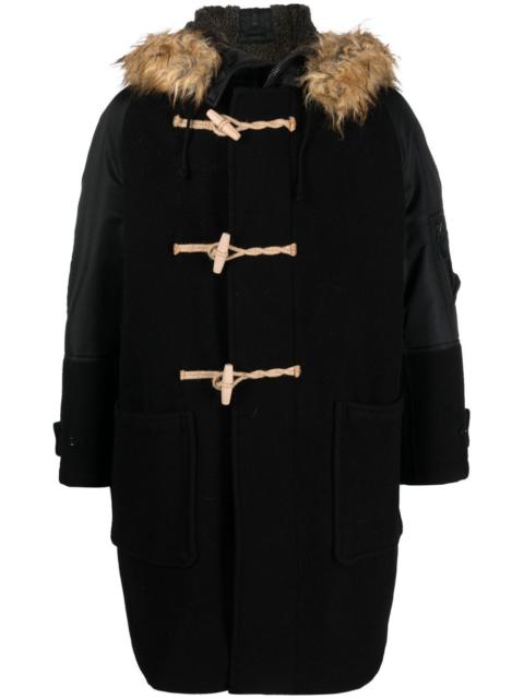 Junya Watanabe MAN contrast-sleeve duffle coat