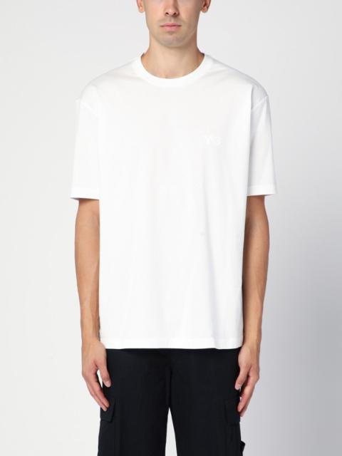 White cotton T-shirt with logo