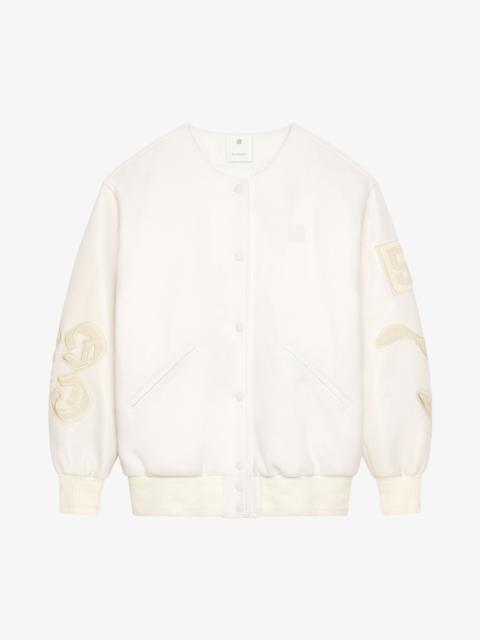 Givenchy GIVENCHY OVERSIZED VARSITY JACKET IN WOOL AND LEATHER